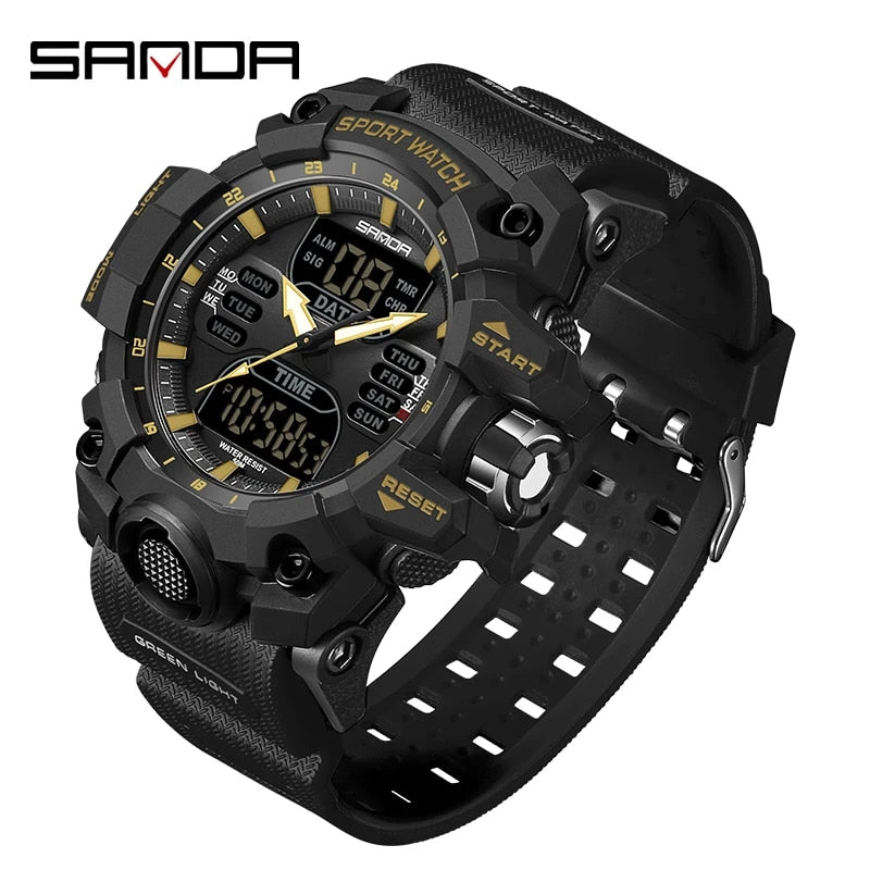 Dual display sports watch for men, view 5 - MRSLM