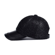sheepskin leather baseball cap, view 4 - MRSLM