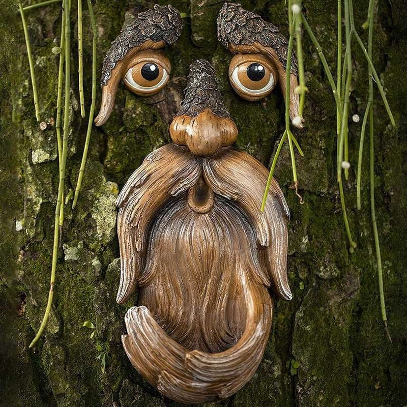 old man tree face hugger garden art - MRSLM
