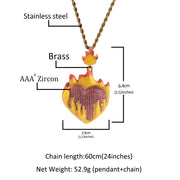oil drip love sweater necklace, view 4 - MRSLM
