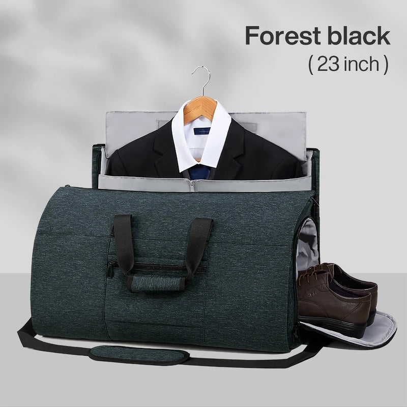 convertible garment duffel bag with shoe pouch, view 3 - MRSLM