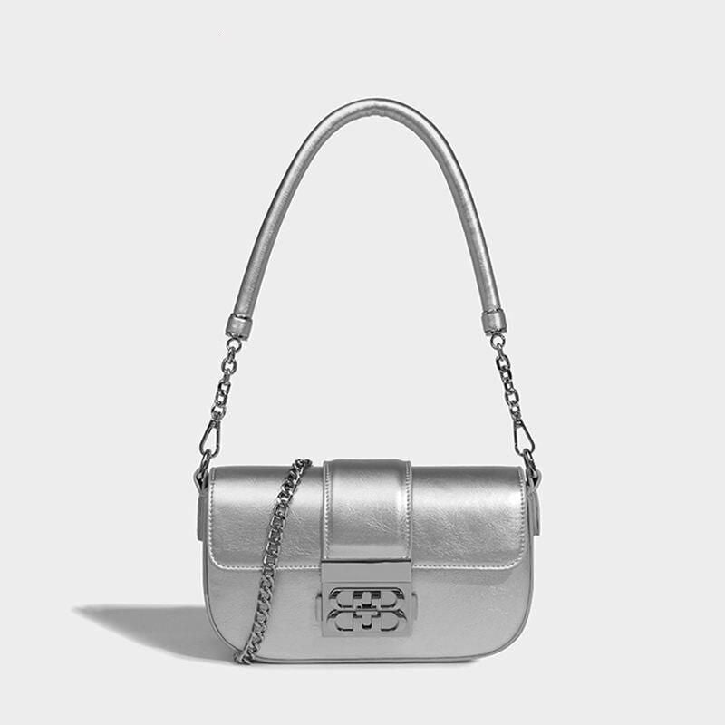 silver shoulder and crossbody bag - MRSLM