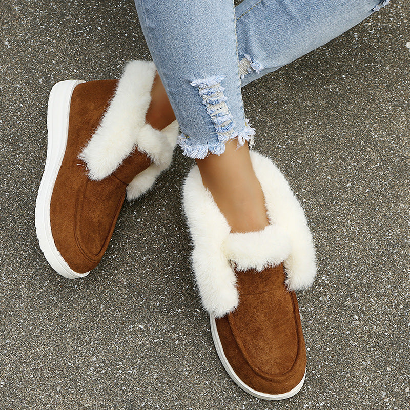Women's plush winter snow boots, view 3 - MRSLM