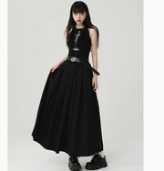 long sleeve A-line sling dress, view 5 - MRSLM