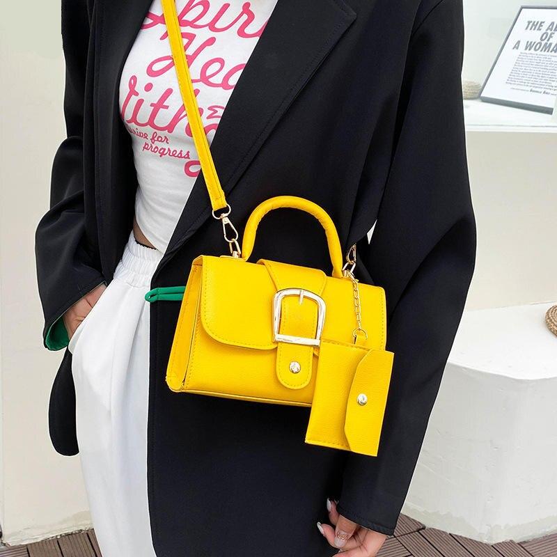 simple retro crossbody square bag, view 11 - MRSLM