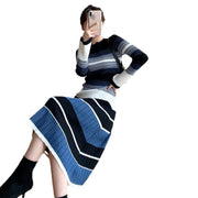 striped knitted dress, view 5 - MRSLM