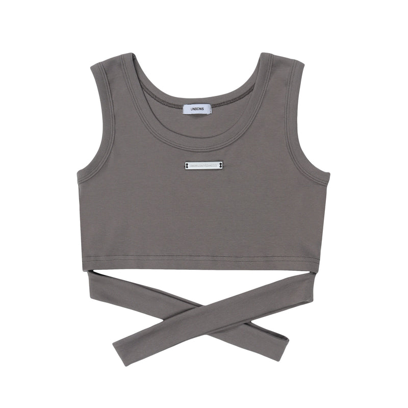 women's cotton short strap vest, view 9 - MRSLM