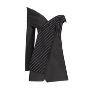 women's one-shoulder tube top suit, view 5 - MRSLM