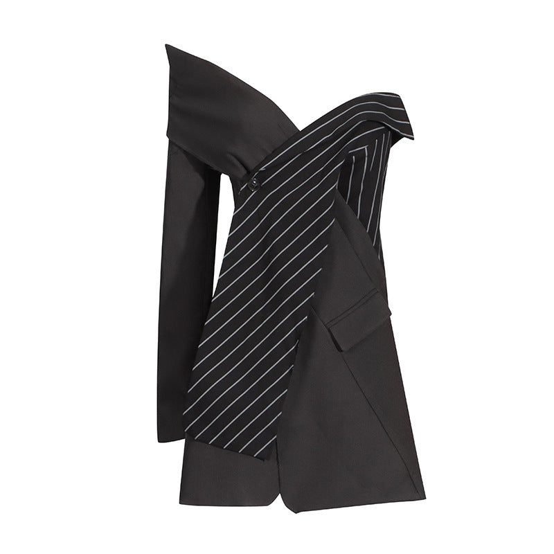 women's one-shoulder tube top suit, view 5 - MRSLM