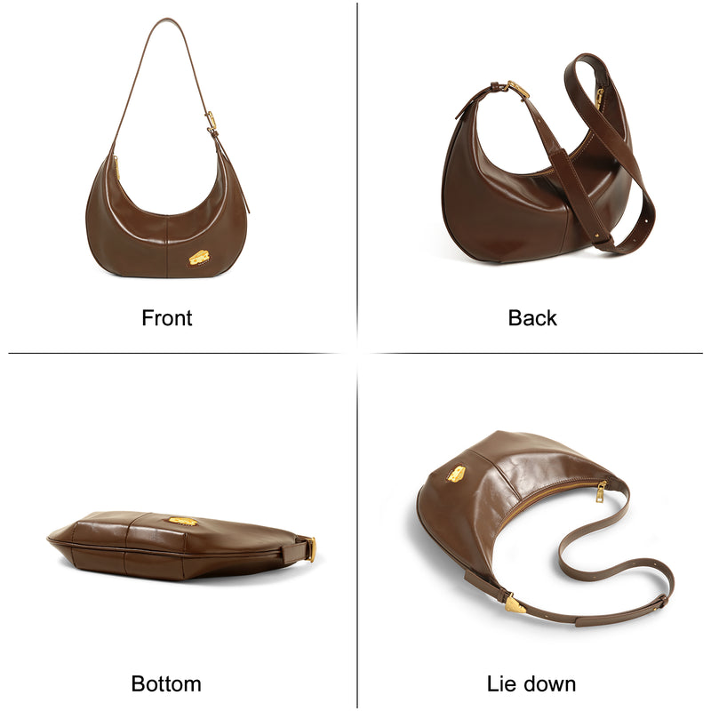 pu leather underarm bag, view 7 - MRSLM
