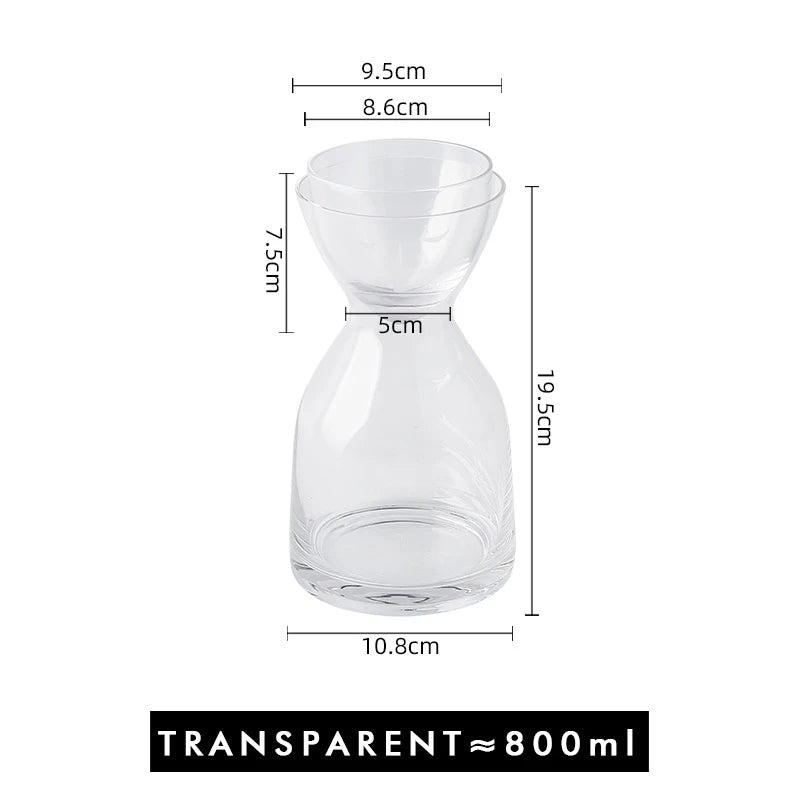 glass water bottle set, view 3 - MRSLM