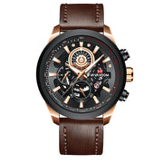 men's black gold quartz watch, view 4 - MRSLM
