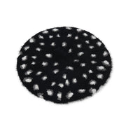 leopard knitted plush beret, view 3 - MRSLM