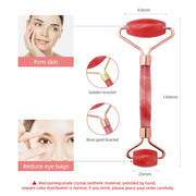 red crystal roller and gua sha set, view 4 - MRSLM