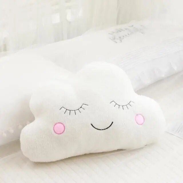 Nice Stuffed Cloud Moon Star Raindrop Plush Pillow