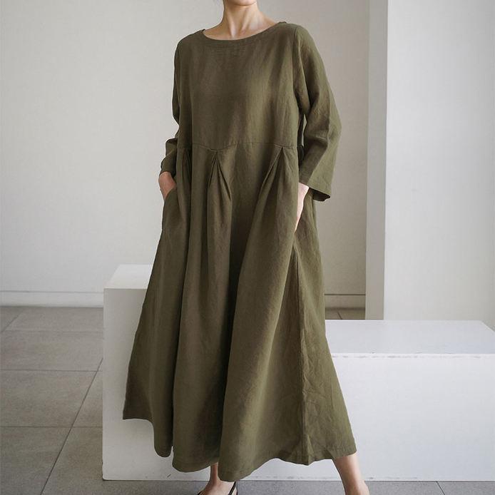 cotton linen maxi dress - MRSLM