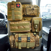 Tactical car seat organizer with Molle pouches, view 8 - MRSLM