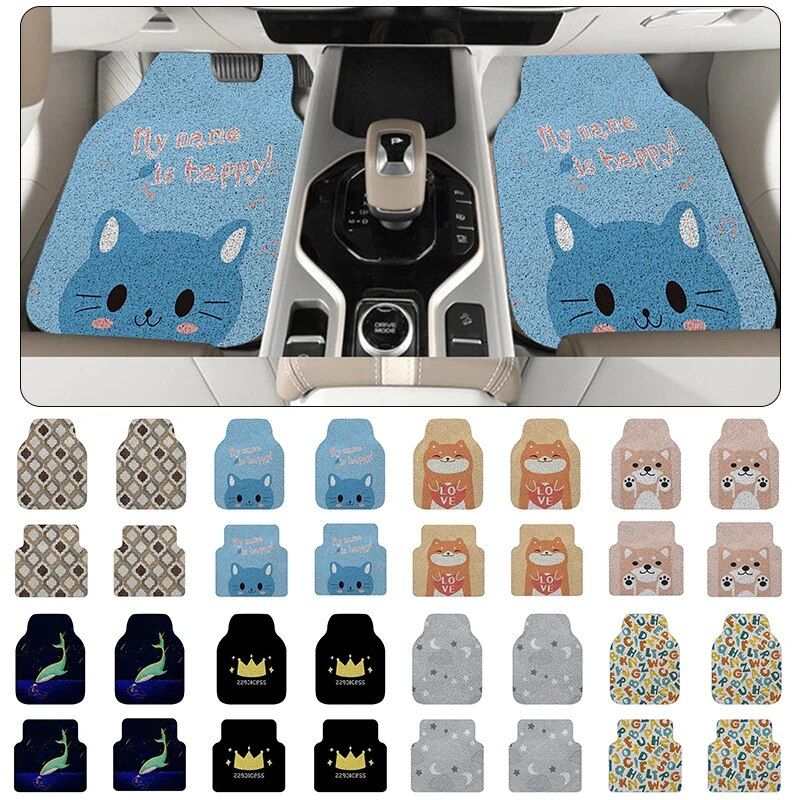 Universal Cartoon Pattern Waterproof Car Floor Mats