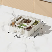portable snack organizer box with compartments, view 4 - MRSLM