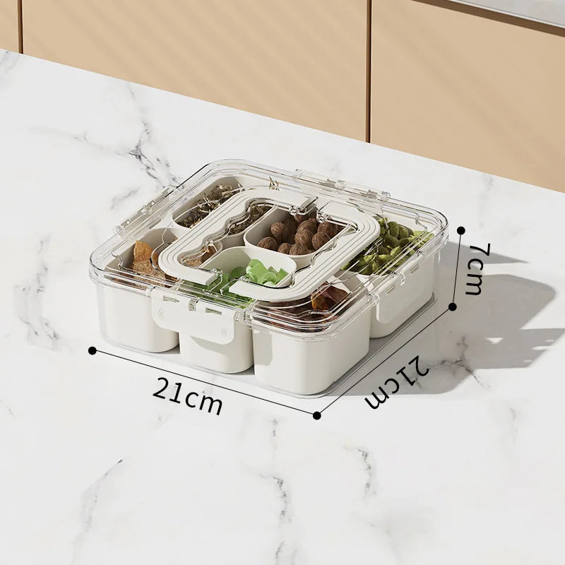 portable snack organizer box with compartments, view 4 - MRSLM