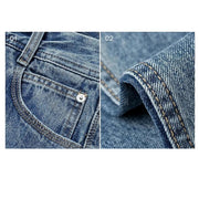 high-waist denim shorts, view 8 - MRSLM