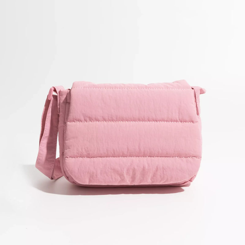 quilted nylon crossbody purse, view 12 - MRSLM