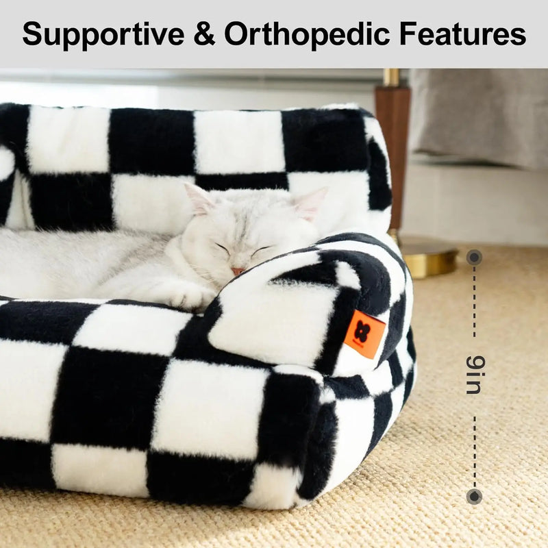Cozy washable cat couch bed, view 4 - MRSLM