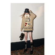 kawaii dog pullover sweater, view 4 - MRSLM
