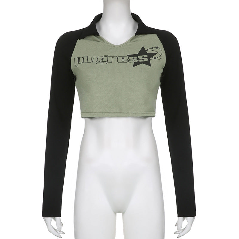 women's cropped raglan sleeve fitted tee, view 5 - MRSLM