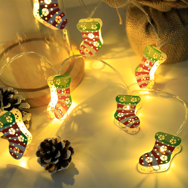 Christmas LED String Lights Santa Claus Elk Snowman Ornament Decorations