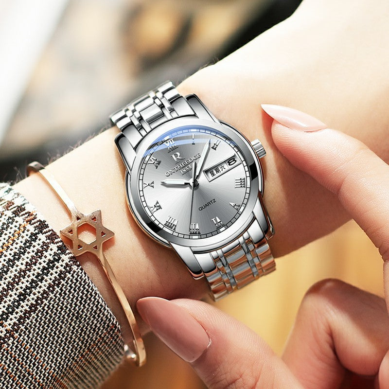 three needle steel quartz watch, view 13 - MRSLM