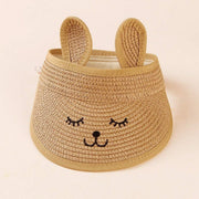 kids rabbit straw hat, view 8 - MRSLM
