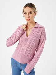 women's warm casual lapel sweater, view 5 - MRSLM