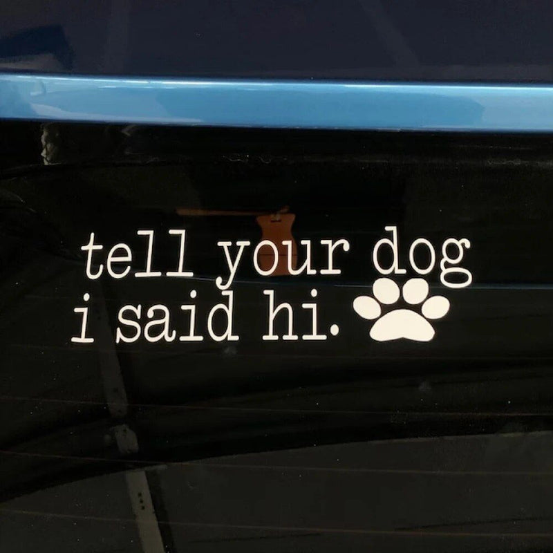 dog lover vinyl car decal, view 3 - MRSLM