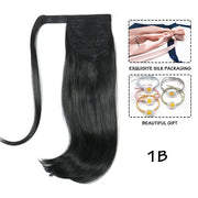 synthetic straight wraparound ponytail, view 19 - MRSLM