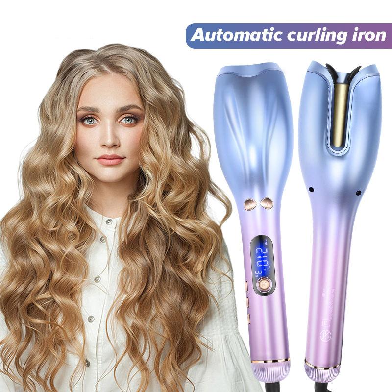 automatic lcd ceramic rotating hair curler, view 4 - MRSLM