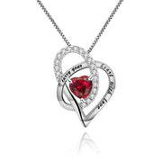 birthstone silver pendant necklace, view 12 - MRSLM
