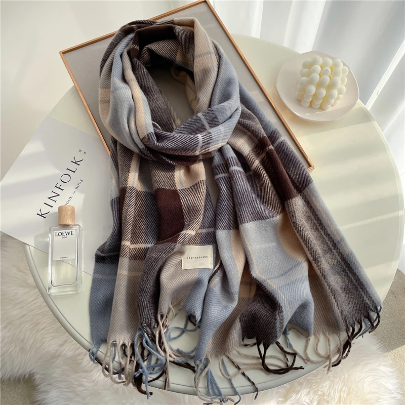 cashmere-feel pashmina shawl wrap, view 3 - MRSLM
