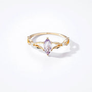 lavender amethyst white zirconia silver ring, view 6 - MRSLM