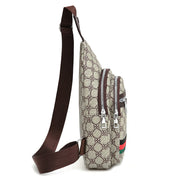 contrast color PU crossbody chest bag, view 3 - MRSLM