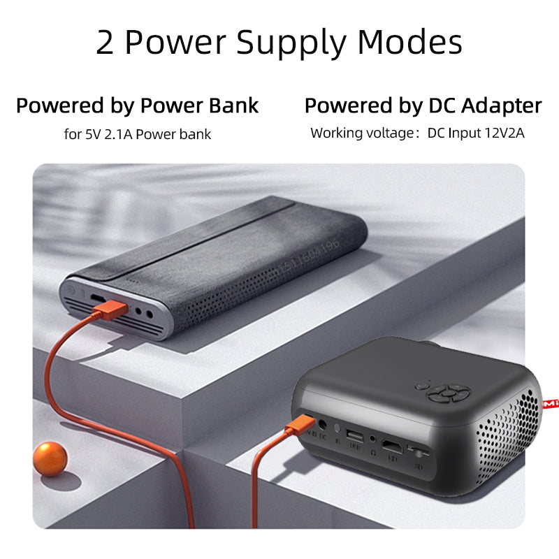 compact 3d led mini projector, view 6 - MRSLM
