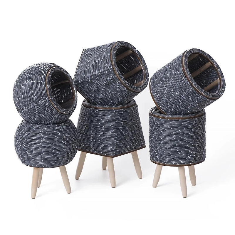 nordic imitation rattan flower pot, view 12 - MRSLM