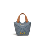 bucket bag with embroidered cheese design, view 3 - MRSLM