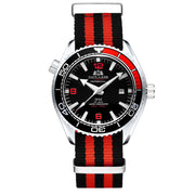 men's automatic mechanical canvas strap watch, view 5 - MRSLM