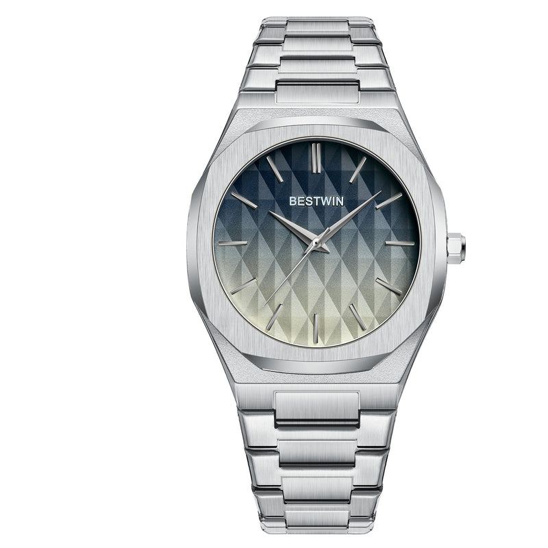embossed dial men's watch, view 8 - MRSLM