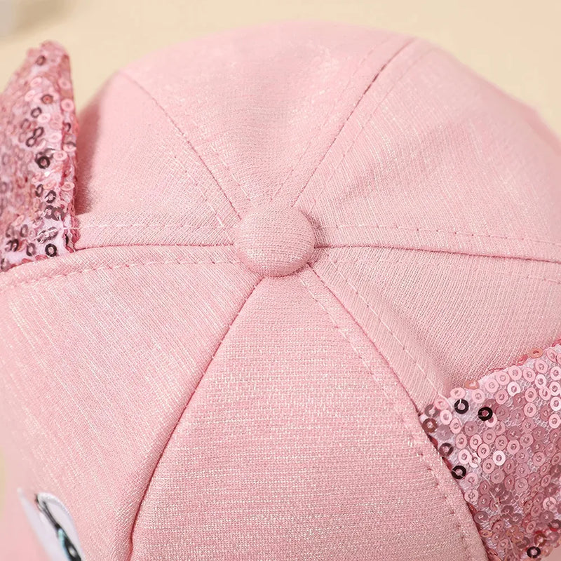 kids cat ear baseball cap, view 7 - MRSLM