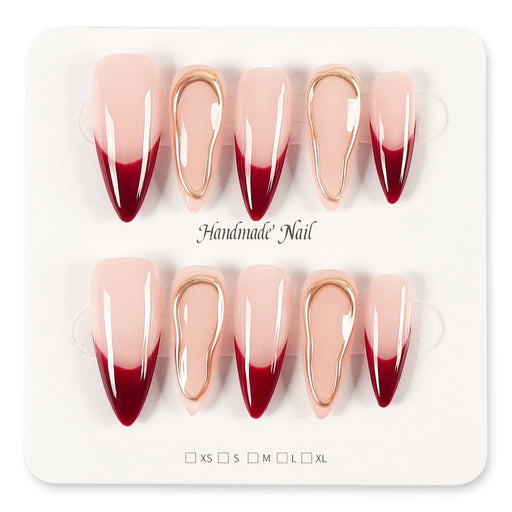 handmade press-on almond nails, view 2 - MRSLM