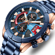 steel strap calendar quartz watch, view 5 - MRSLM