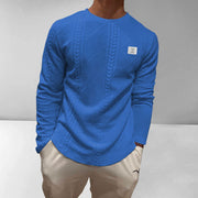 men's letter collage chest sweatshirt, view 3 - MRSLM