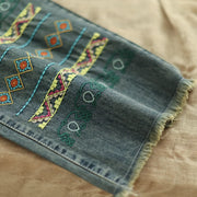 vintage embroidered wide-leg jeans, view 8 - MRSLM